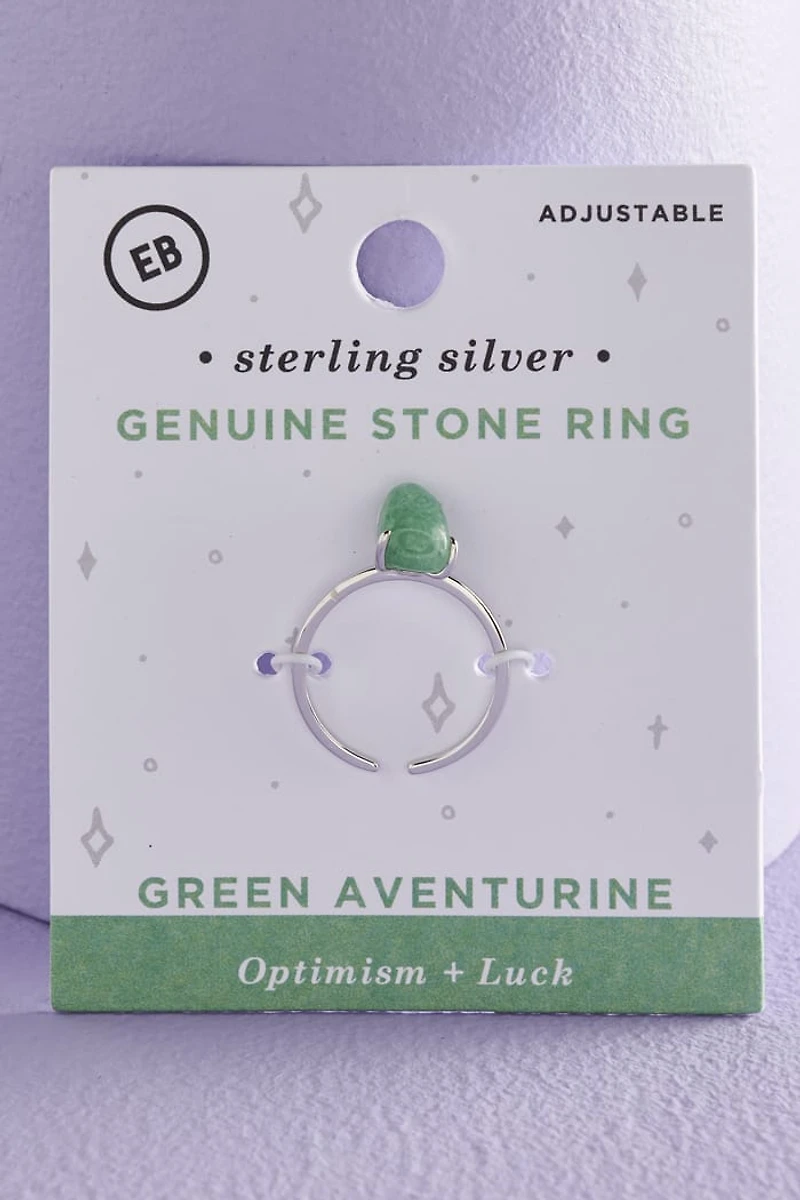 Buy Green Aventurine Sterling Silver Stone Ring Online at Earthbound Trading