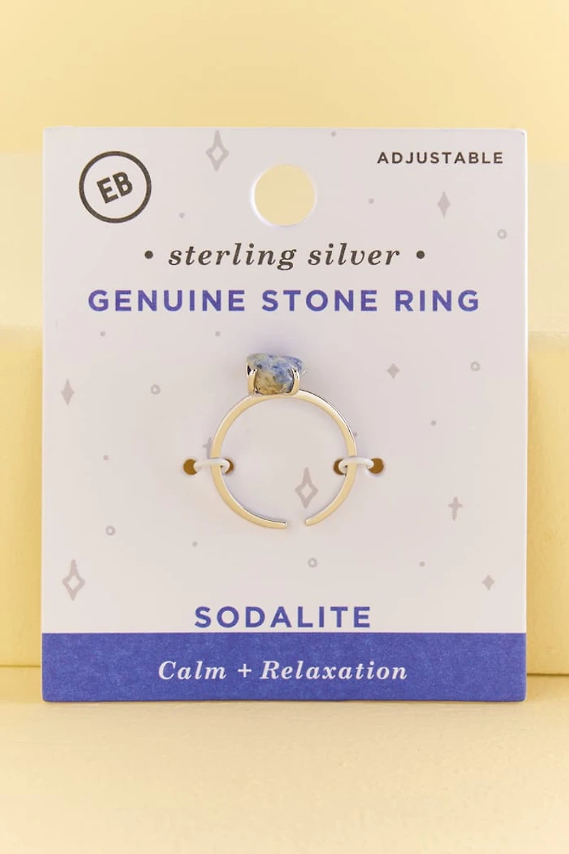 Buy Sodalite Sterling Silver Stone Ring Online at Earthbound Trading