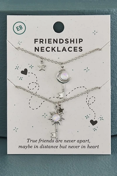 Celestial Key Friendship Necklace Set