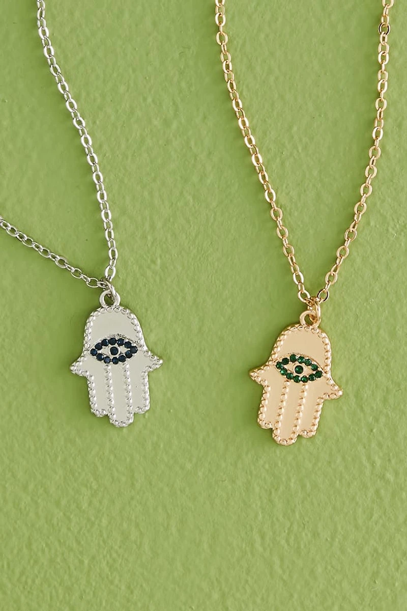 Buy Hamsa Hand Friendship Necklace Set Online at Earthbound Trading