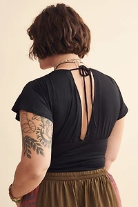 Elevate Everyday Style with Black Cap Sleeve boho Top - Shop Now