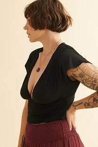 Elevate Everyday Style with Black Cap Sleeve boho Top - Shop Now
