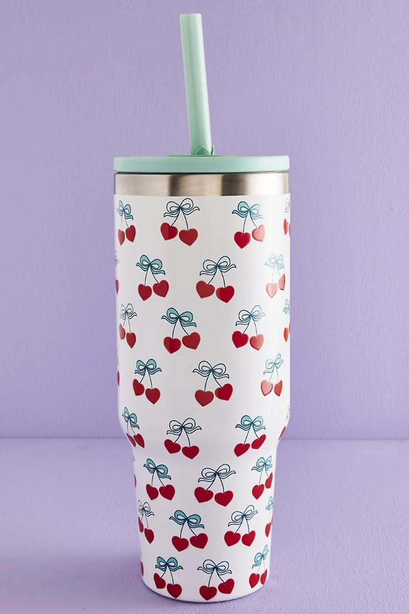 Buy Cherry Hearts 40oz Stainless Steel Tumbler Online at Earthbound Trading