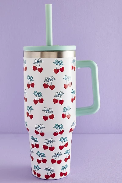 Cherry Hearts 40oz Stainless Steel Tumbler