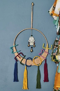 Buy Welcome Hamsa Hand Hoop Wall Hanging Online at Earthbound Trading