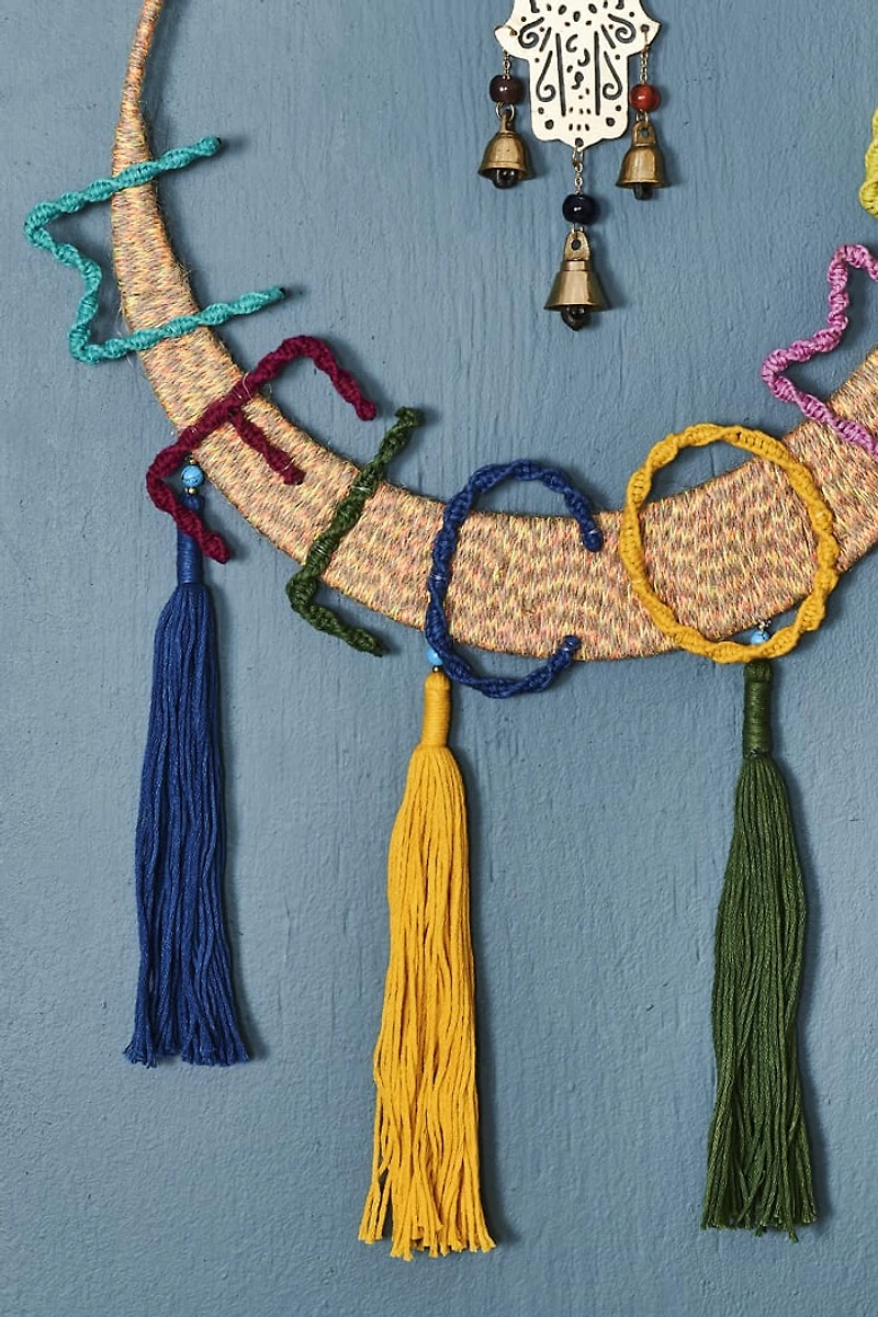 Buy Welcome Hamsa Hand Hoop Wall Hanging Online at Earthbound Trading