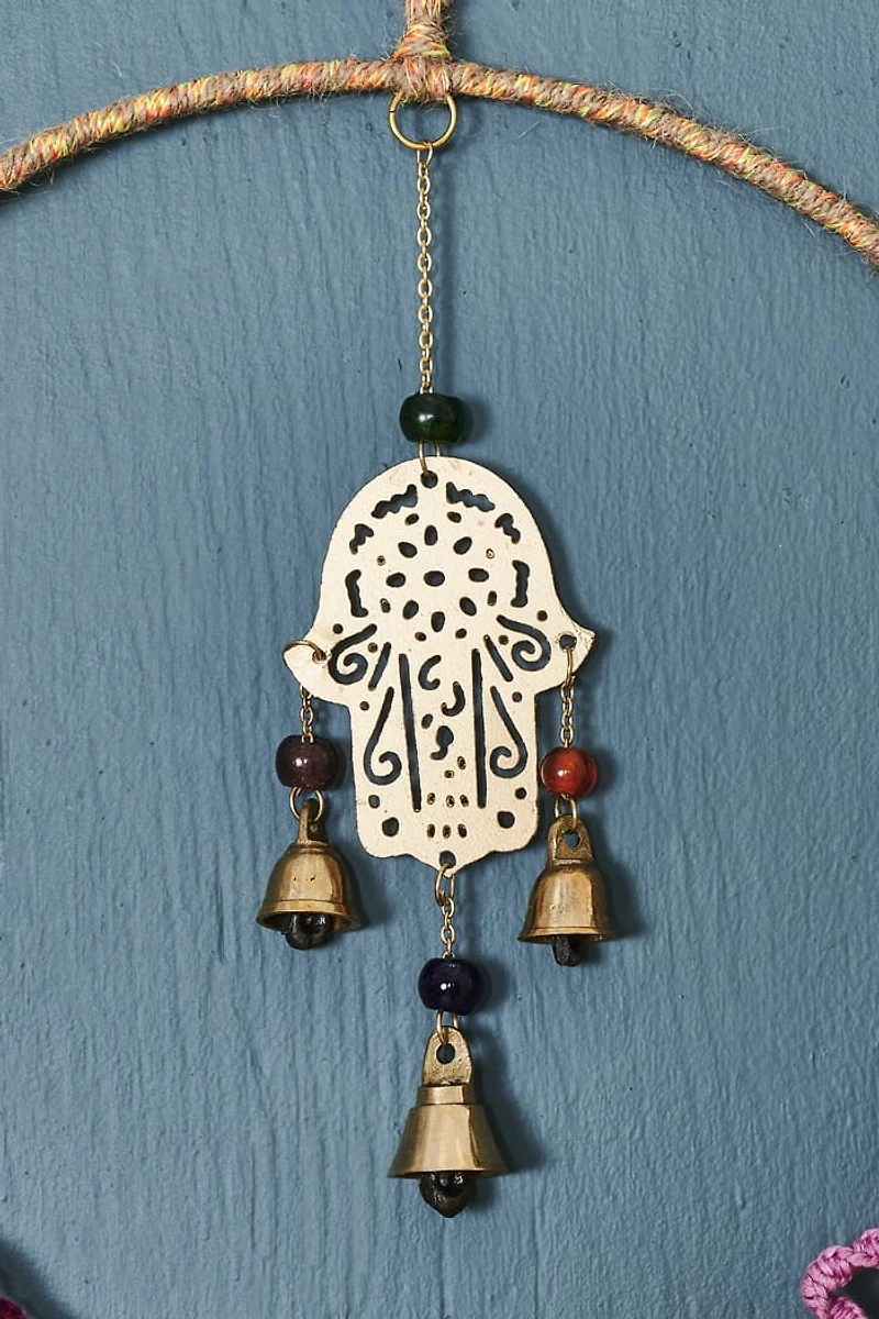 Buy Welcome Hamsa Hand Hoop Wall Hanging Online at Earthbound Trading