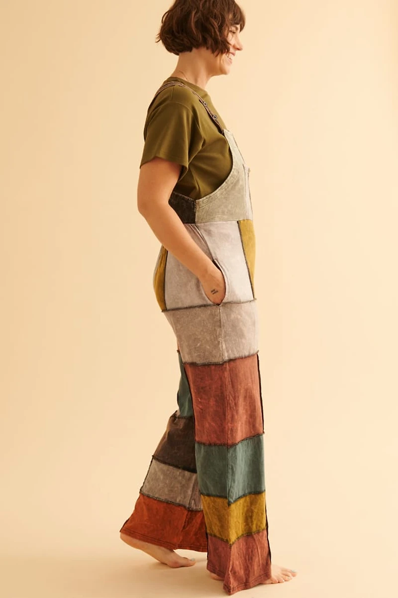 Get Rustic Patchwork Overalls - Perfect for boho & Festival Looks