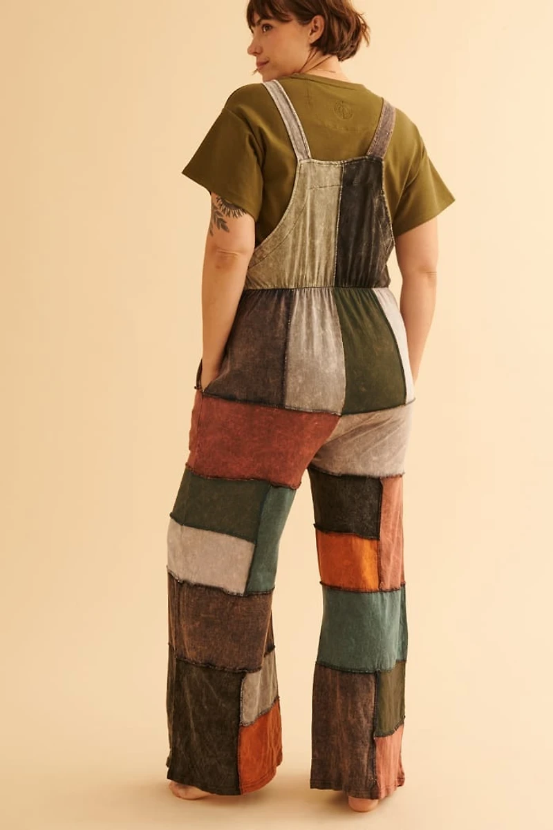 Get Rustic Patchwork Overalls - Perfect for boho & Festival Looks