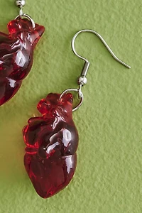 Buy Red Anatomical Heart Earrings Online at Earthbound Trading