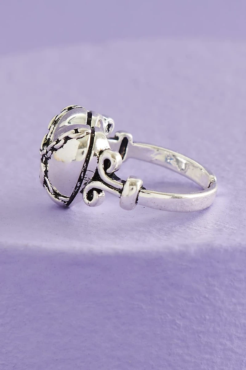 Buy Silver Locked Heart Ring Online at Earthbound Trading