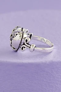 Buy Silver Locked Heart Ring Online at Earthbound Trading