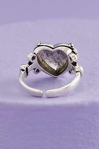 Buy Silver Locked Heart Ring Online at Earthbound Trading