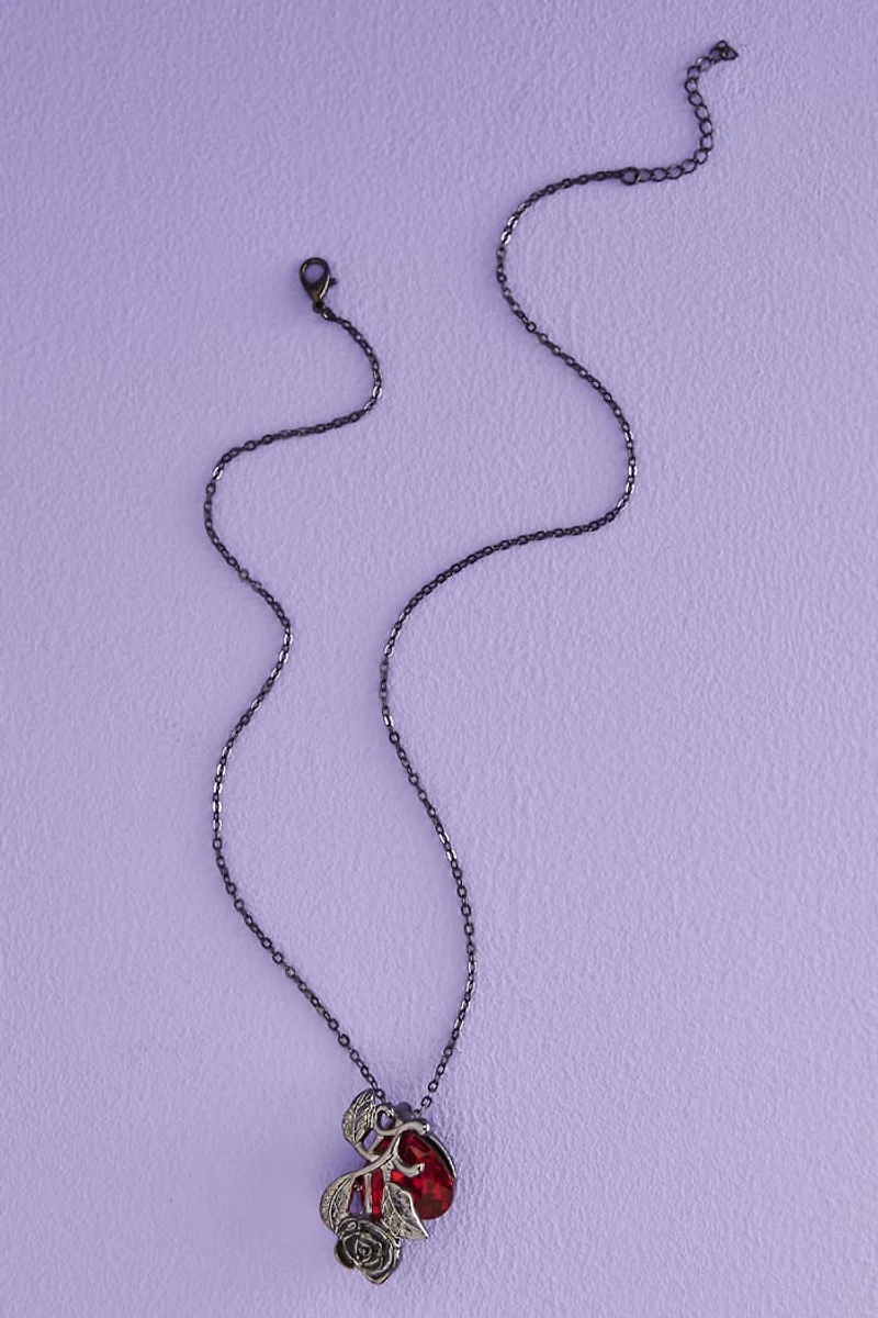 Buy Rose Faux Heart Gem Necklace Online at Earthbound Trading