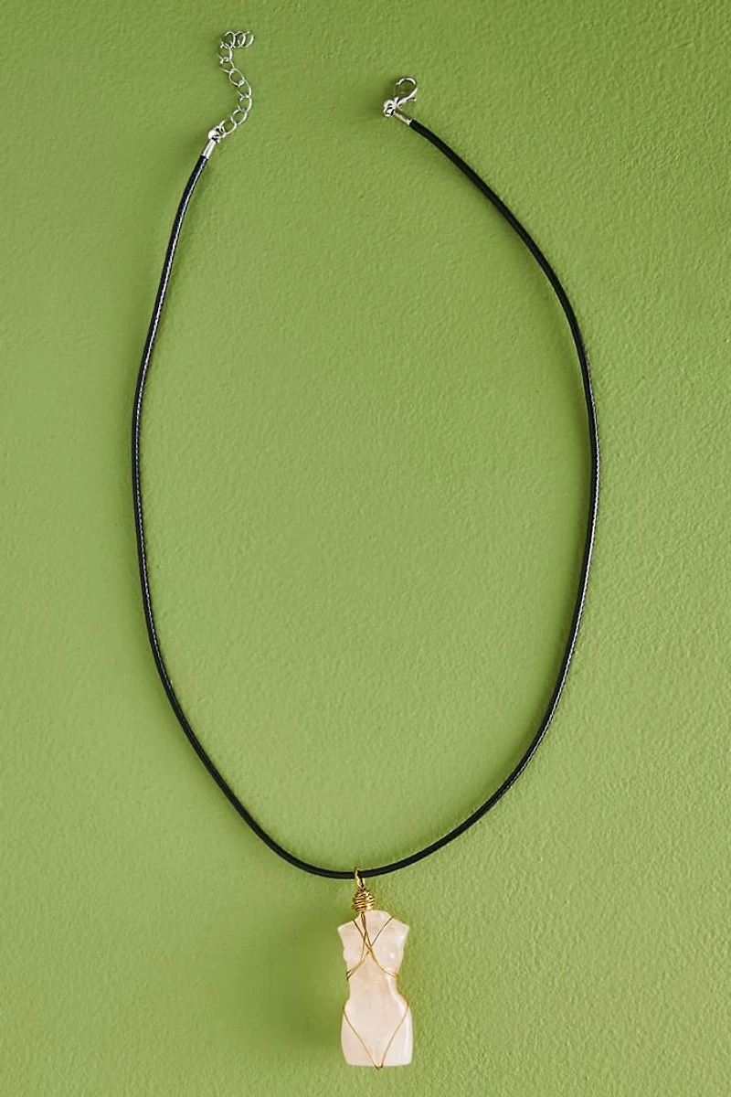 Empower Your Style - Rose Quartz Torso Necklace Available Now