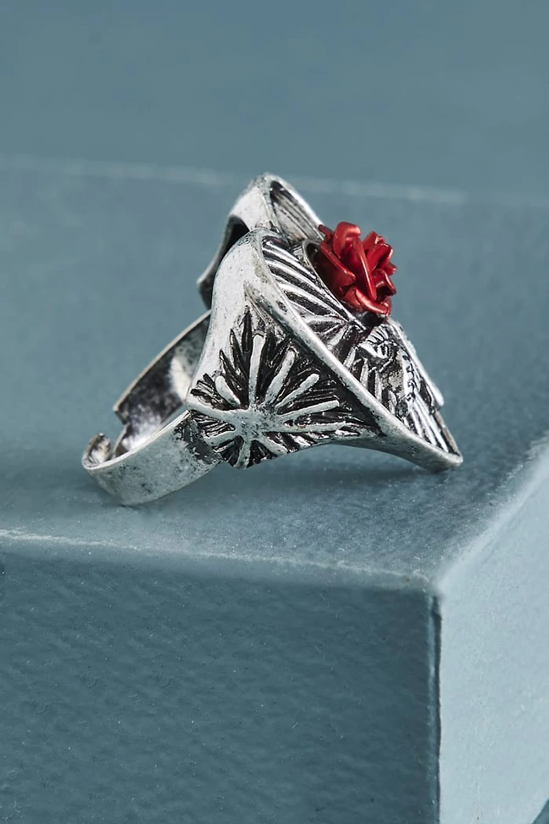 Buy Deco Red Rose Ring Online at Earthbound Trading