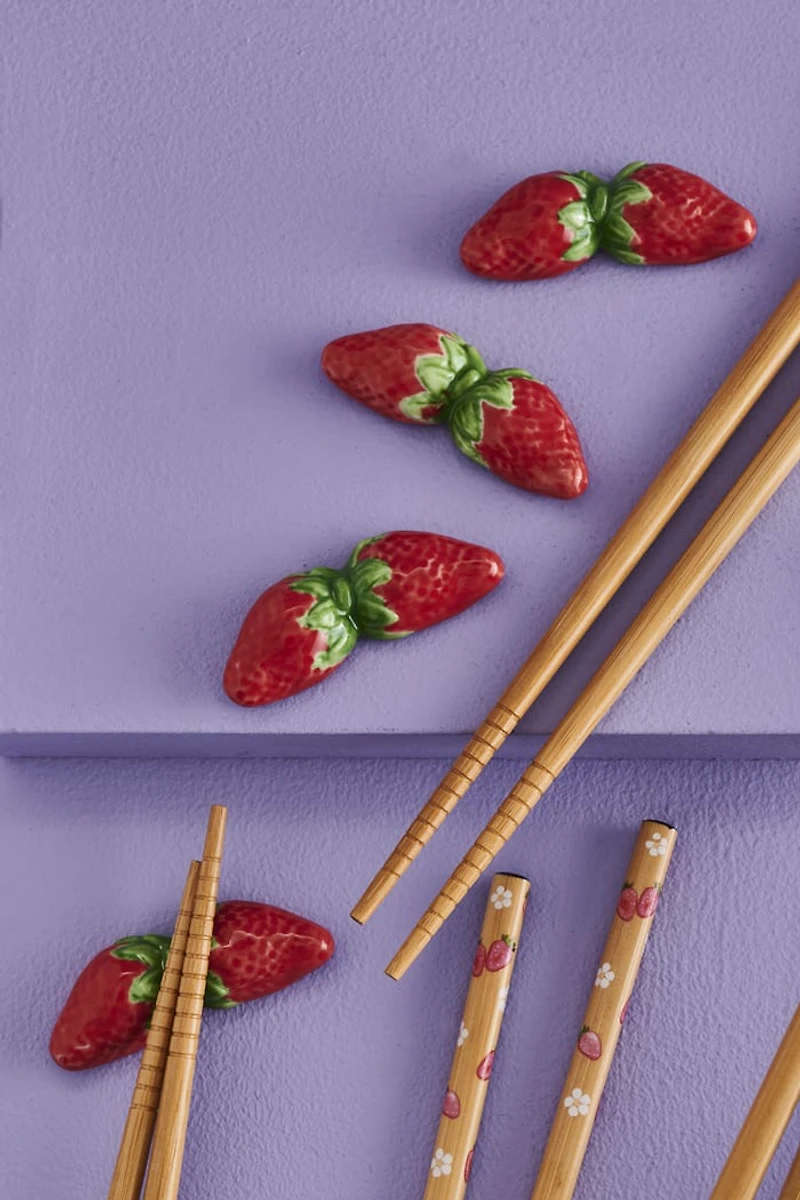 Buy Set of 5 Strawberry Chopsticks w/ Rests Online at Earthbound Trading