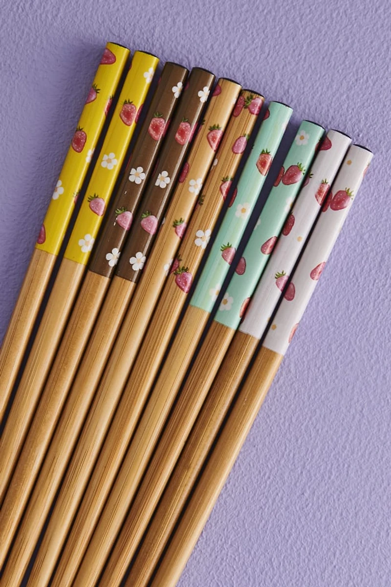 Buy Set of 5 Strawberry Chopsticks w/ Rests Online at Earthbound Trading