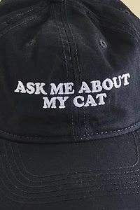 Buy Ask Me About My Cat Ballcap Online at Earthbound Trading