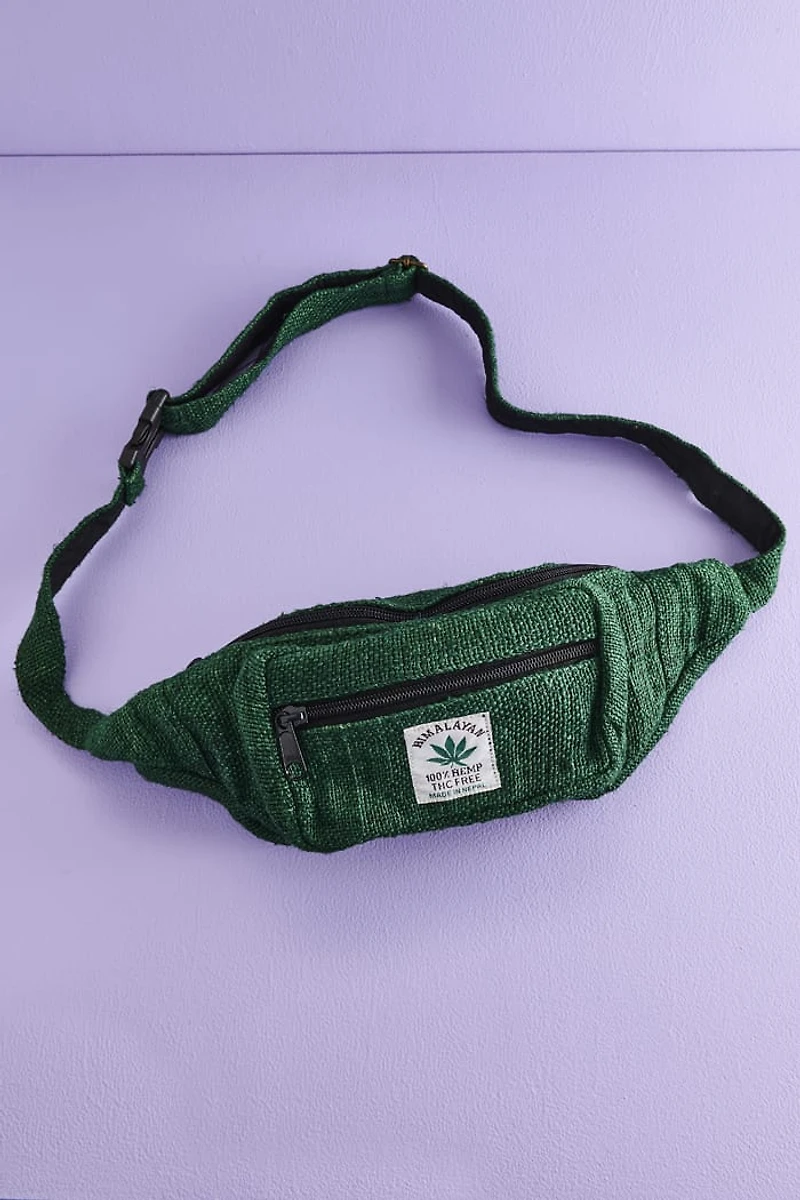 Buy Solid Green Hemp Belt Bag Online at Earthbound Trading