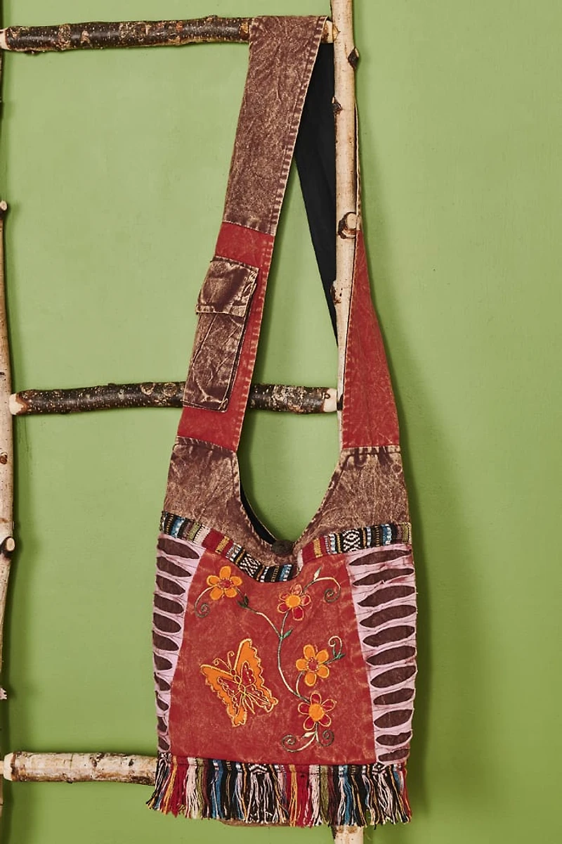 Buy boho Butterfly Garden Crossbody Bag Online at Earthbound Trading
