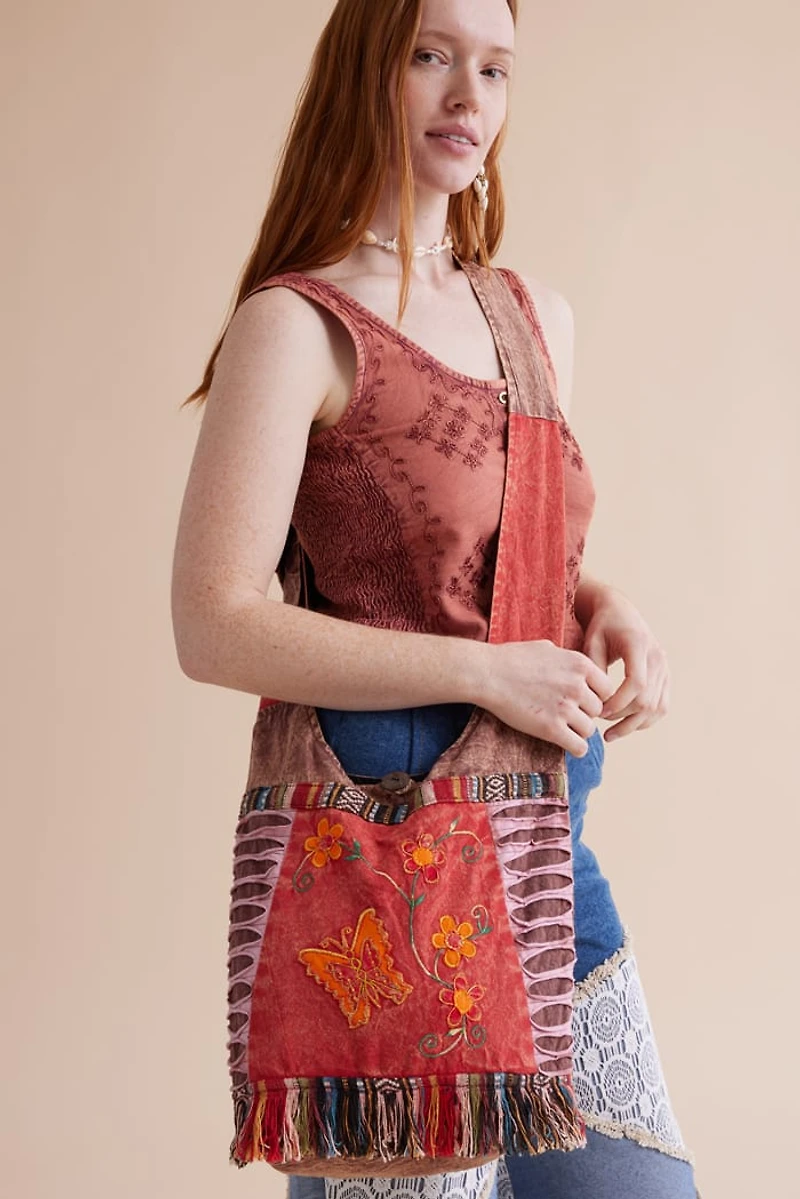 Buy boho Butterfly Garden Crossbody Bag Online at Earthbound Trading