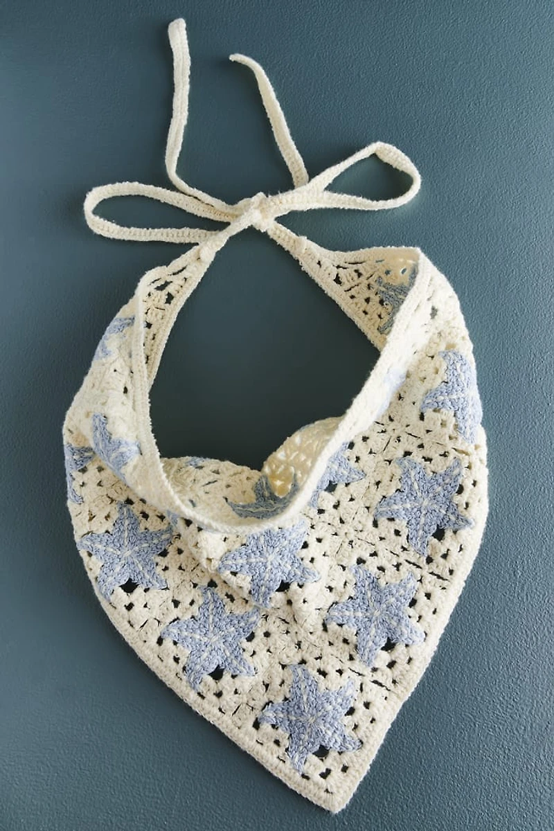 Buy Blue Starfish Crochet Hair Scarf Online at Earthbound Trading