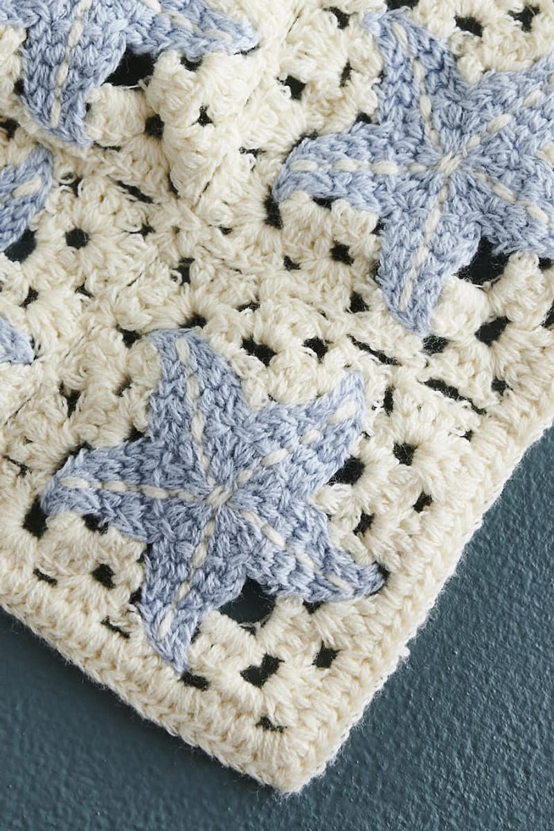 Buy Blue Starfish Crochet Hair Scarf Online at Earthbound Trading