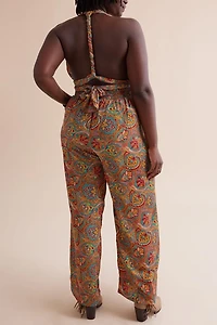 Shop boho Neon Sari Wrap Jumpsuit - Bold, Free-Spirited Style