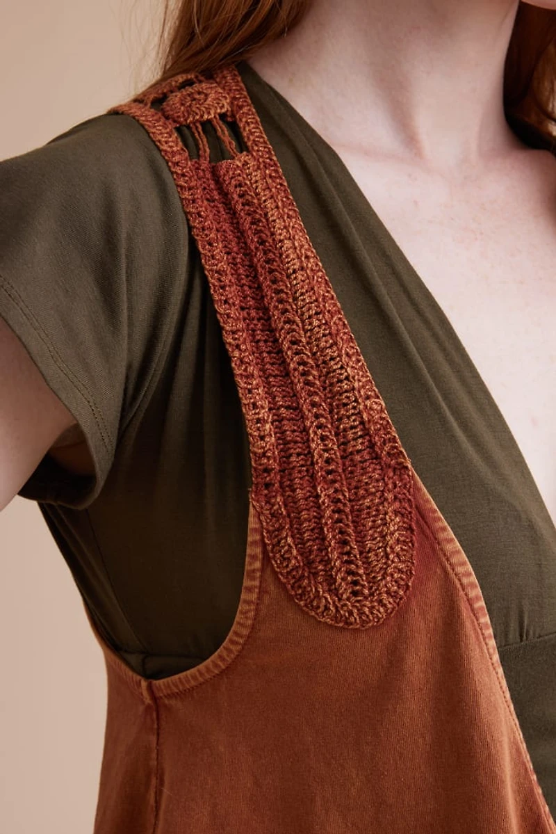 Buy Brown Open Crochet Vest Online at Earthbound Trading