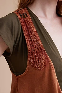 Buy Brown Open Crochet Vest Online at Earthbound Trading