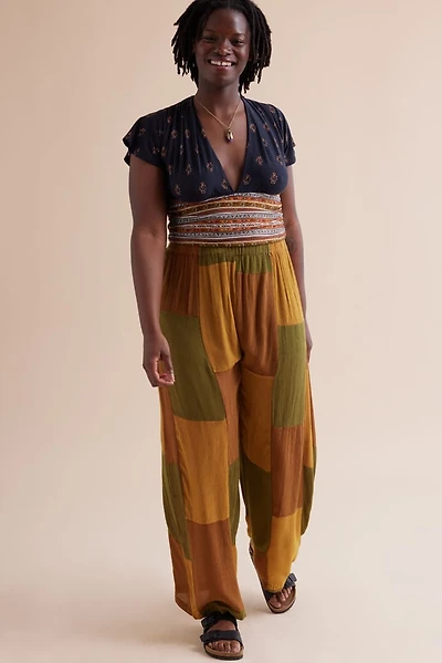 Honey Moss Assorted Patchwork Pants