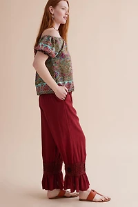 Buy Crimson Crochet Trim Market Pants  Online at Earthbound Trading