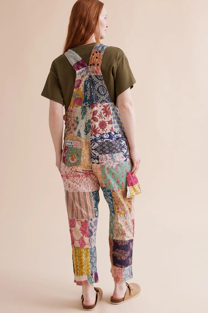 boho Bloom Patchwork Overalls - Express Your Free Spirit!