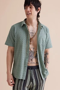 Buy Sage Eyelet Camp Shirt Online at Earthbound Trading