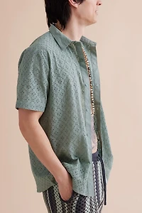 Buy Sage Eyelet Camp Shirt Online at Earthbound Trading