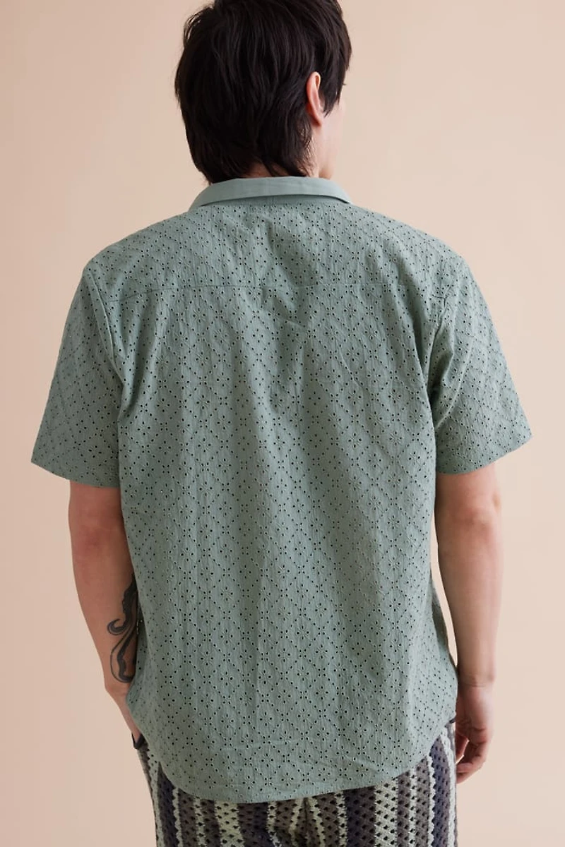 Buy Sage Eyelet Camp Shirt Online at Earthbound Trading