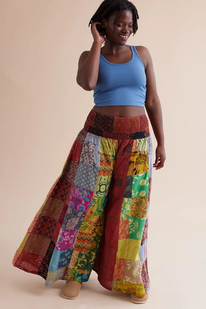 Unique Patchwork Barcelona Pants - Stand Out in boho Style!