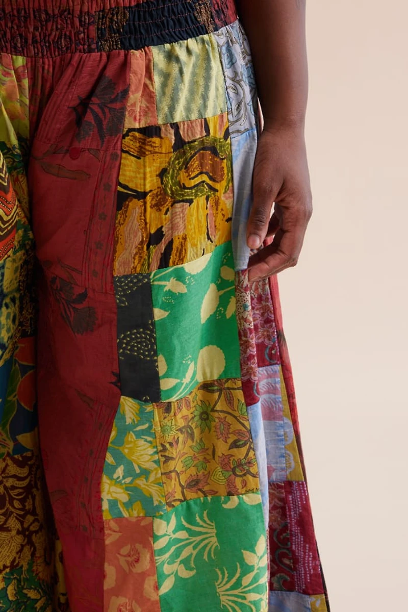 Unique Patchwork Barcelona Pants - Stand Out in boho Style!