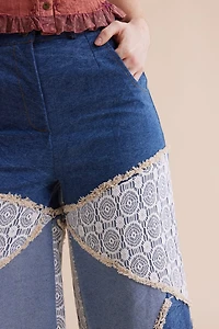 Buy boho Lace Wide Leg Jeans Online at Earthbound Trading