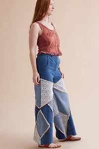 Buy boho Lace Wide Leg Jeans Online at Earthbound Trading