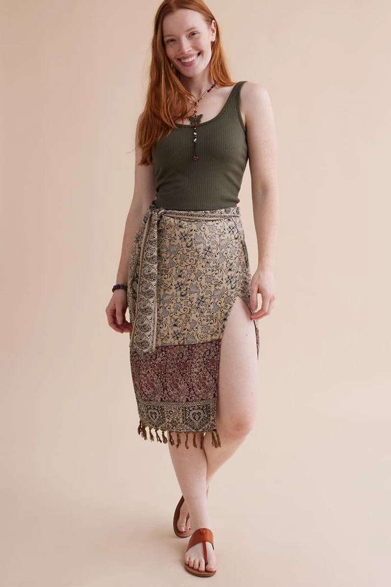Buy Pashmina Modal Reversible Wrap Skirt Online at Earthbound Trading