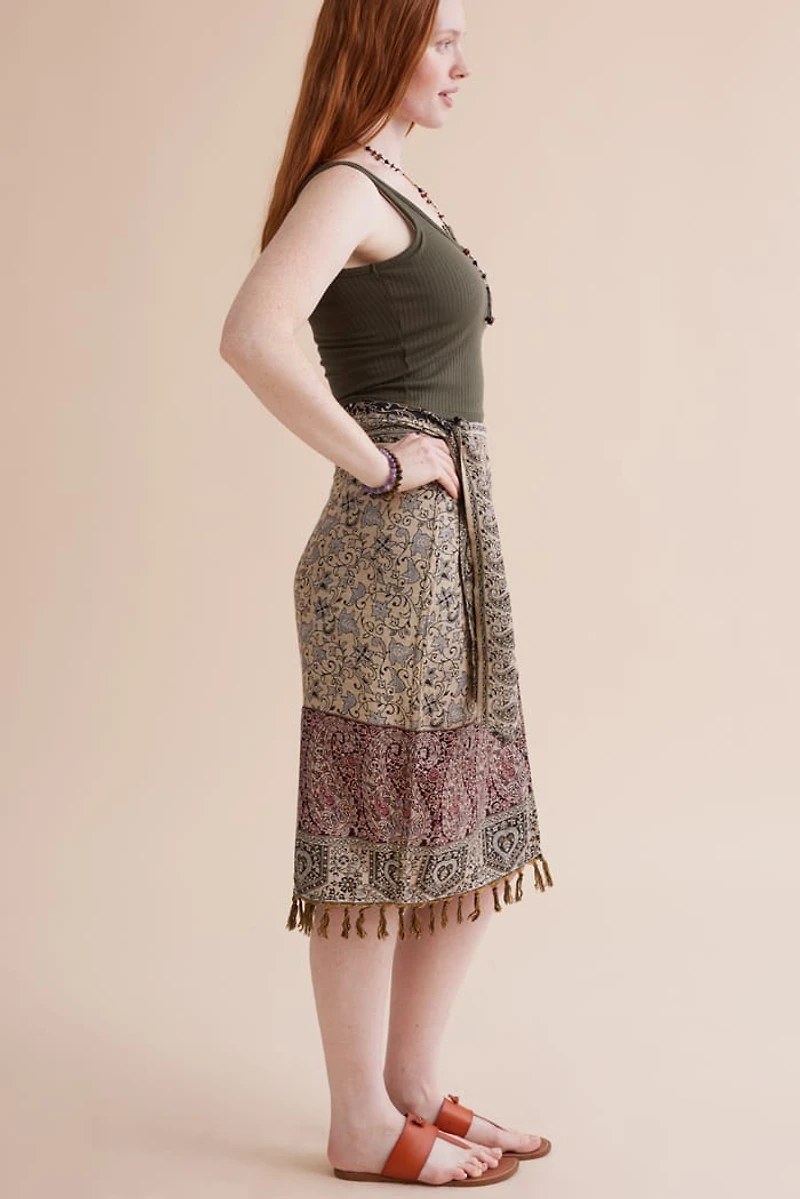 Buy Pashmina Modal Reversible Wrap Skirt Online at Earthbound Trading