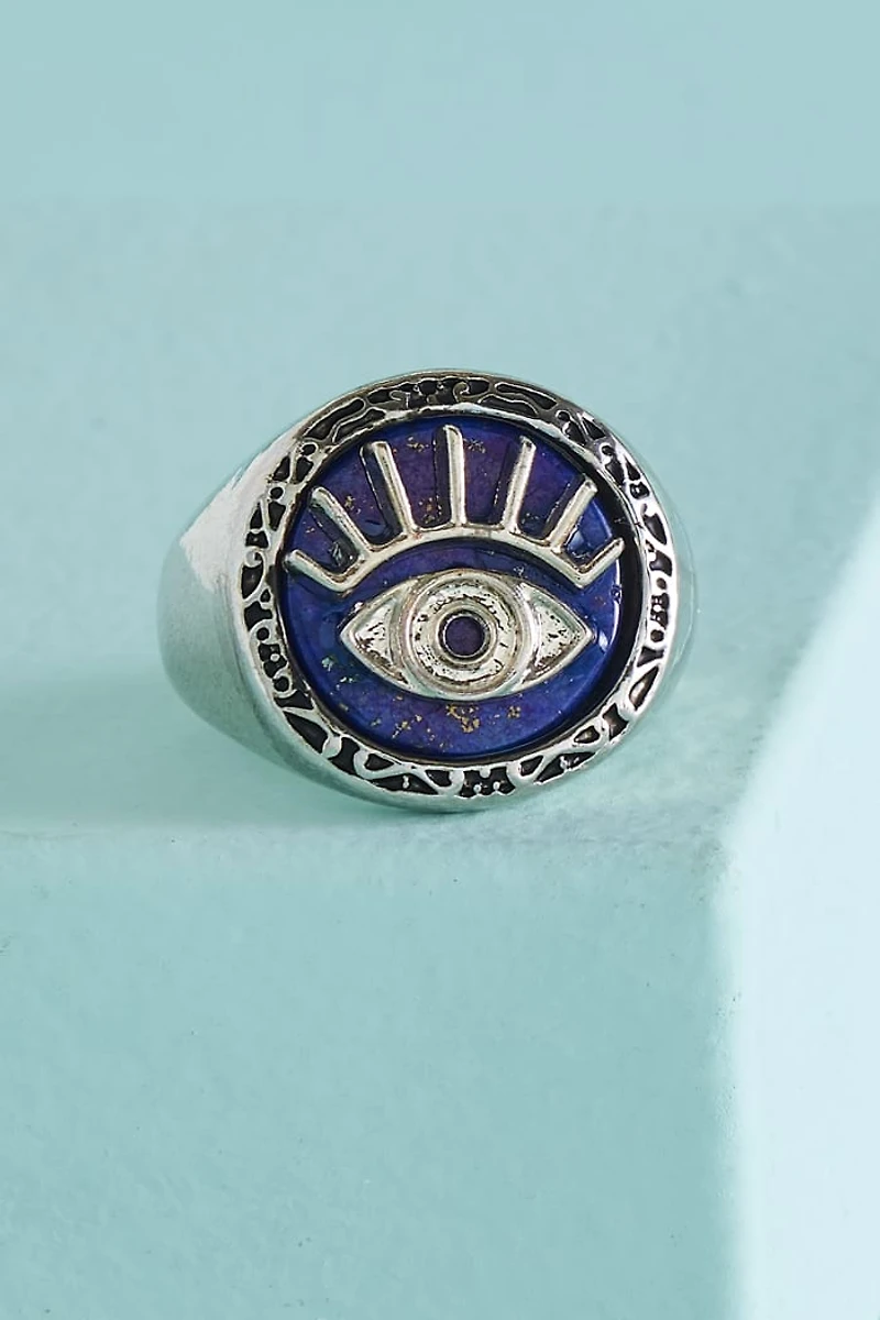 Buy Blue Evil Eye Signet Ring Online at Earthbound Trading