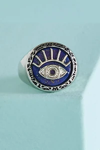 Buy Blue Evil Eye Signet Ring Online at Earthbound Trading
