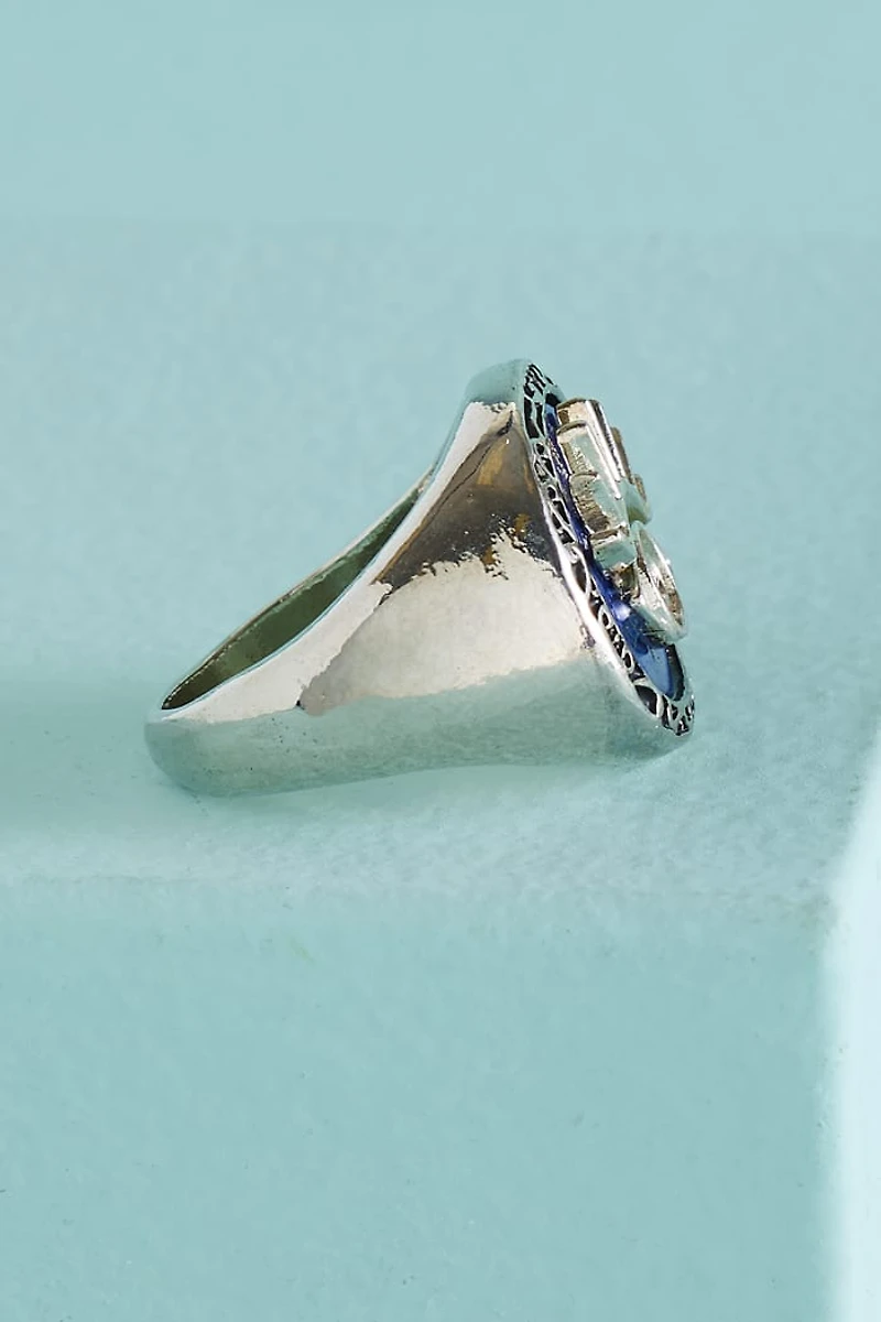 Buy Blue Evil Eye Signet Ring Online at Earthbound Trading