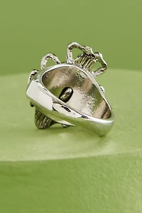 Buy Blue Sandstone Beetle Ring - Mystical boho Jewelry
