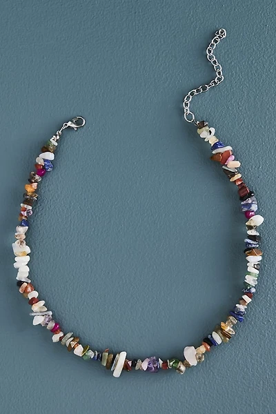 Rainbow Multi Stone Chip Necklace