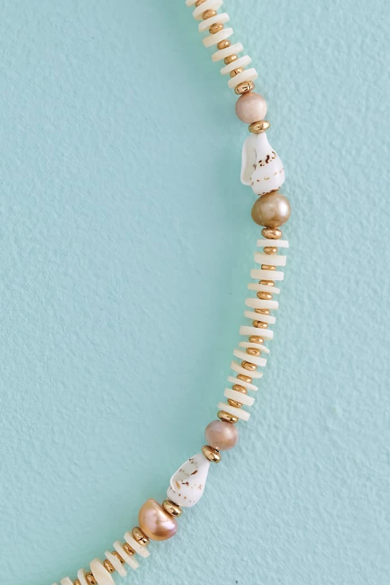 Buy Pearl Mini Shell Chip Necklace Online at Earthbound Trading