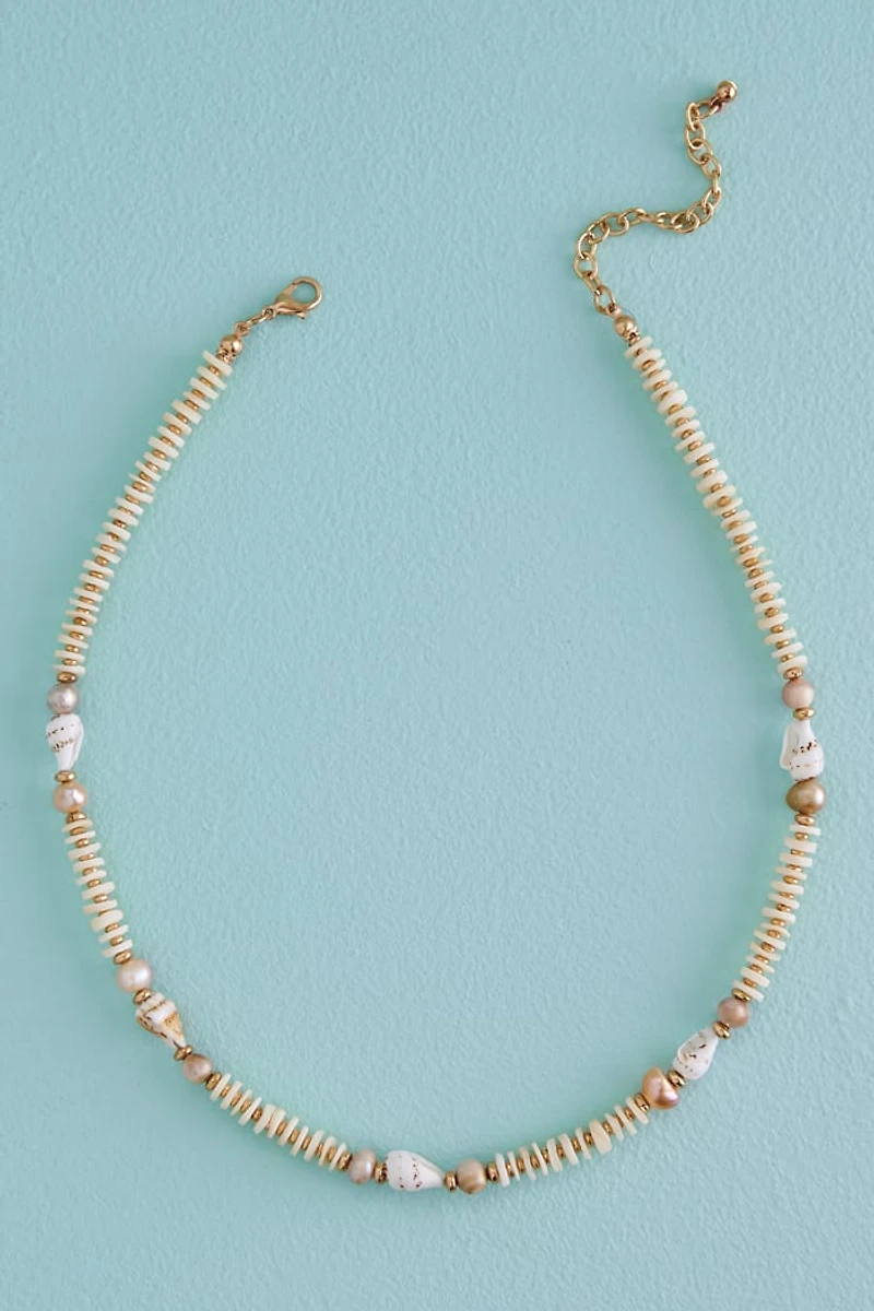 Buy Pearl Mini Shell Chip Necklace Online at Earthbound Trading